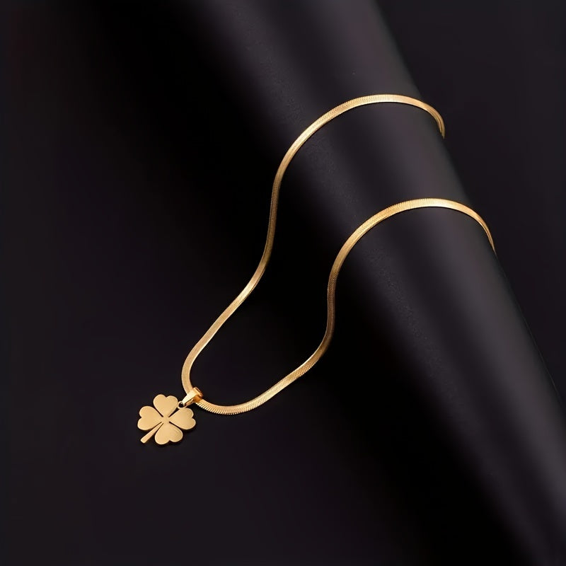 Lucky Golden Clover Pendant