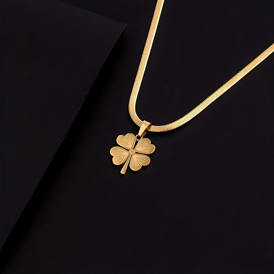 Lucky Golden Clover Pendant