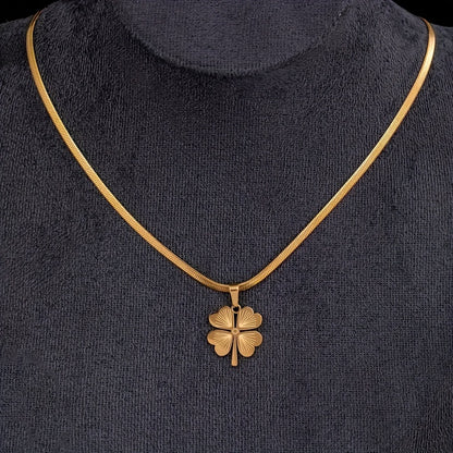 Lucky Golden Clover Pendant